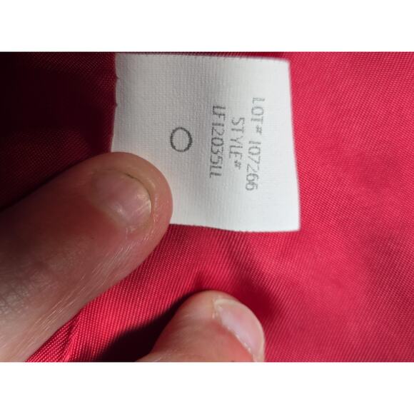 London Fog Coat Womens Large Red Wool Blend Single Breasted Lined Pockets - Picture 6 of 12